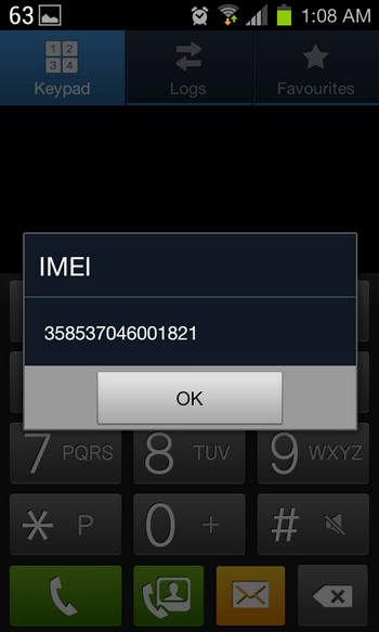 Comment obtenir numero imei samsung